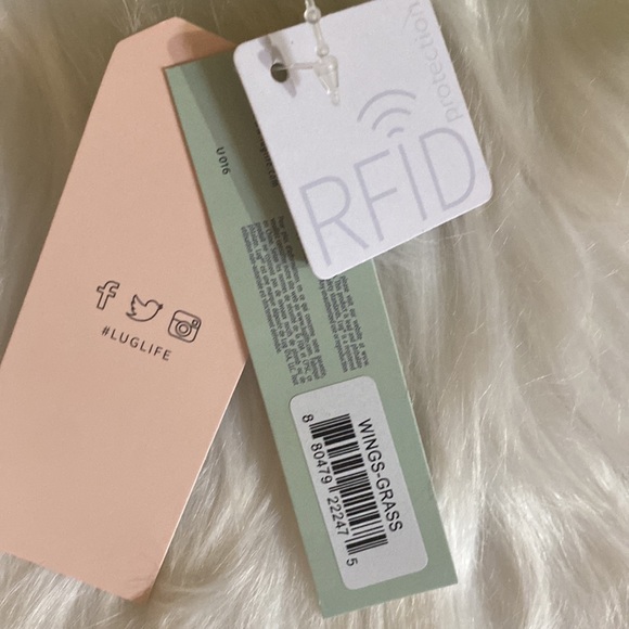 Lug,  Wings Quilted Flap Crossbody RFID Bag Travel Organizer Lime Green - Picture 13 of 16